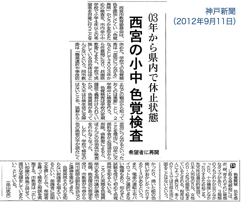 神戸新聞の記事